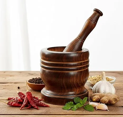 Wooden Grinder Masher for Spices & Medicine