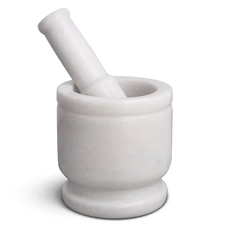 HANDICRAFT BAZAAR Marble Mortar and Pestle 5 Inches