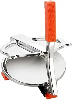 6.5 Inch Roti Maker Machine Heavy Duty Cast Iron with Stainless Steel Plates - Manual Chapati Presser	Poori Maker Press Machine - Kitchen Utensil for Roti	Chapati	Puri	Papad