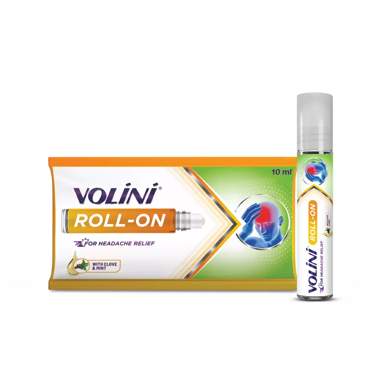 Volini Roll-On Headache Relief Balm 6 x 10 ml