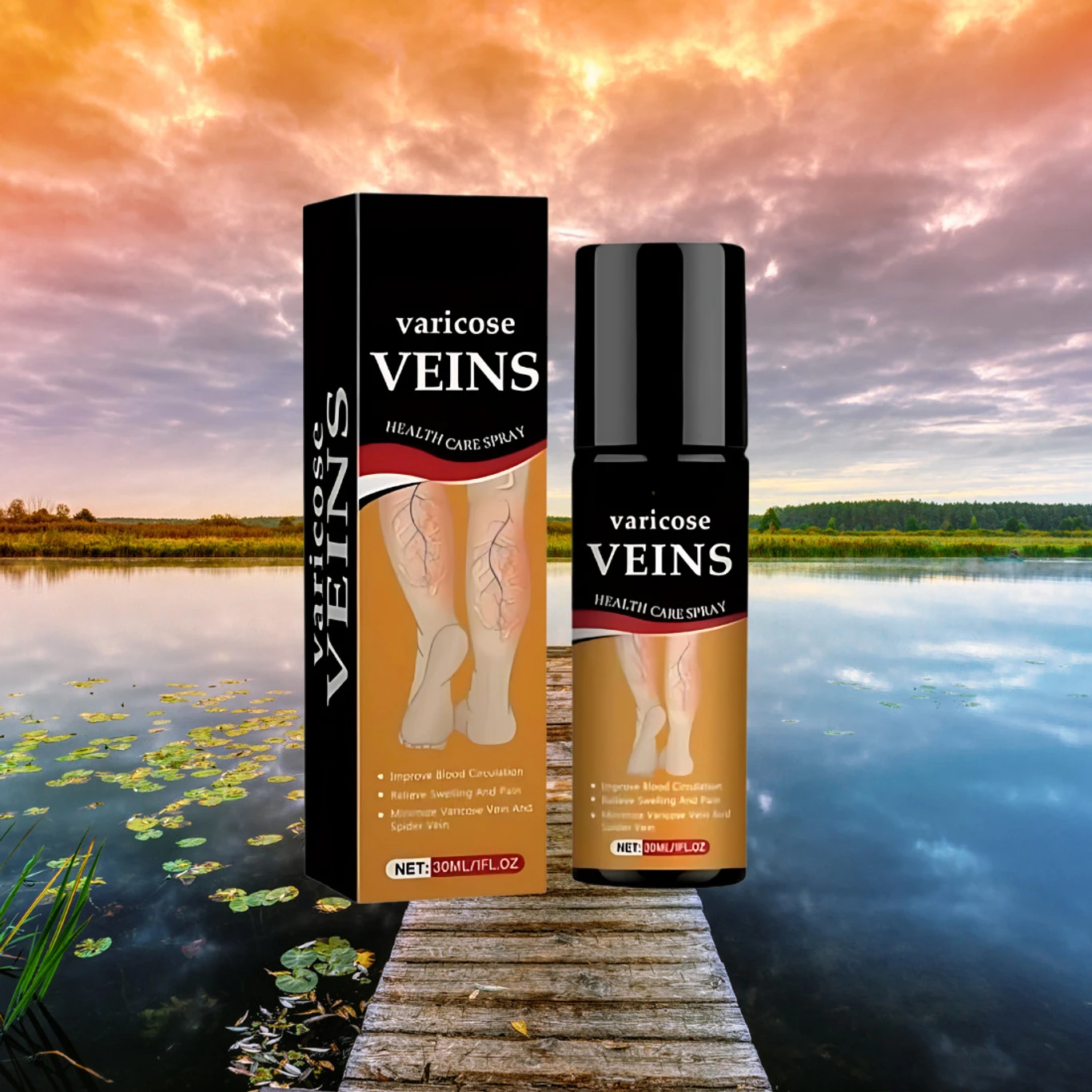 ERVY Varicose veins spray herbal varicose veins relief spray swelling pain medicine Liquid (50 ml)