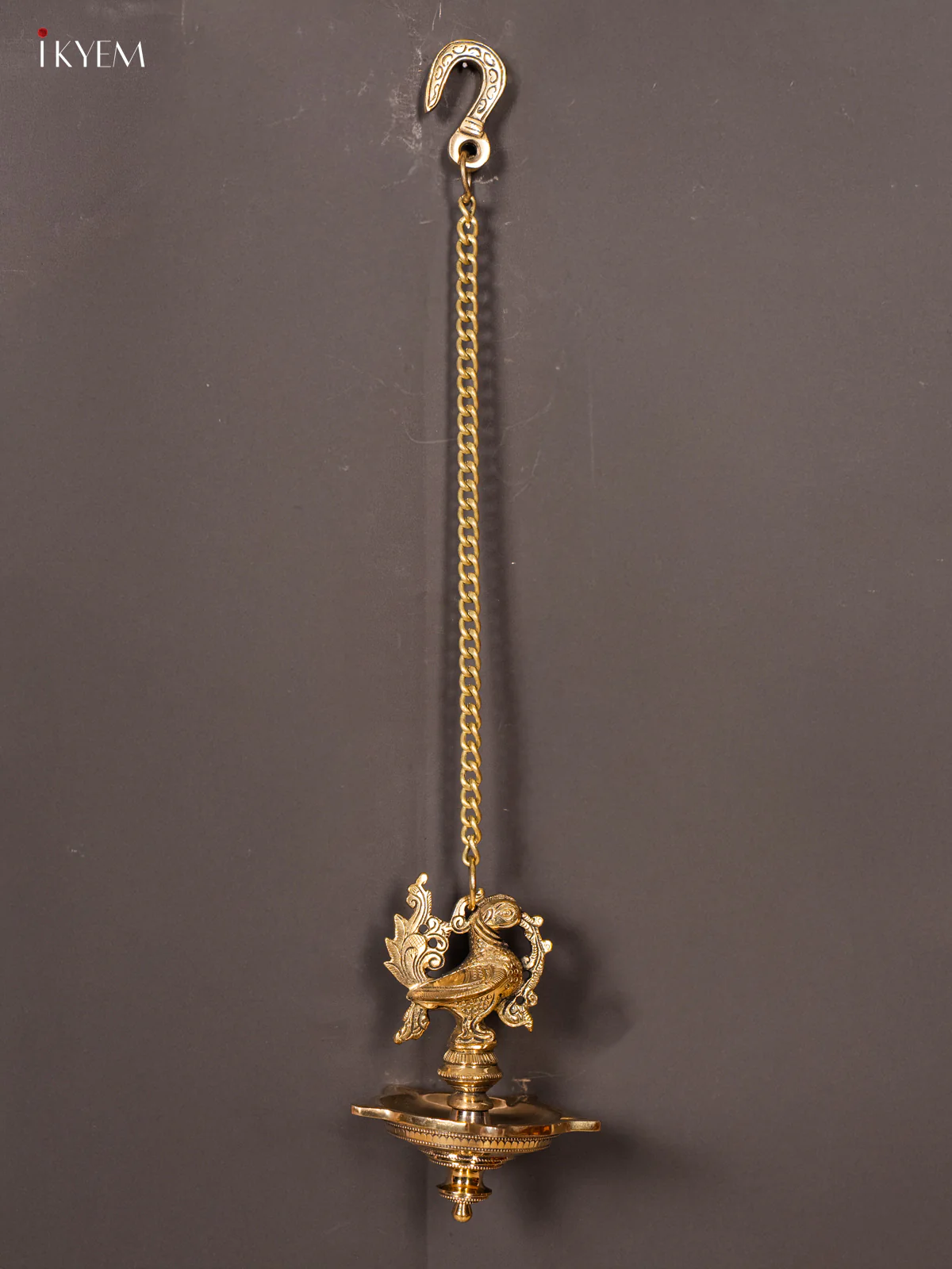 Brass Annapakshi 5-face Hanging Diya - 19.5 Inch - KK26176