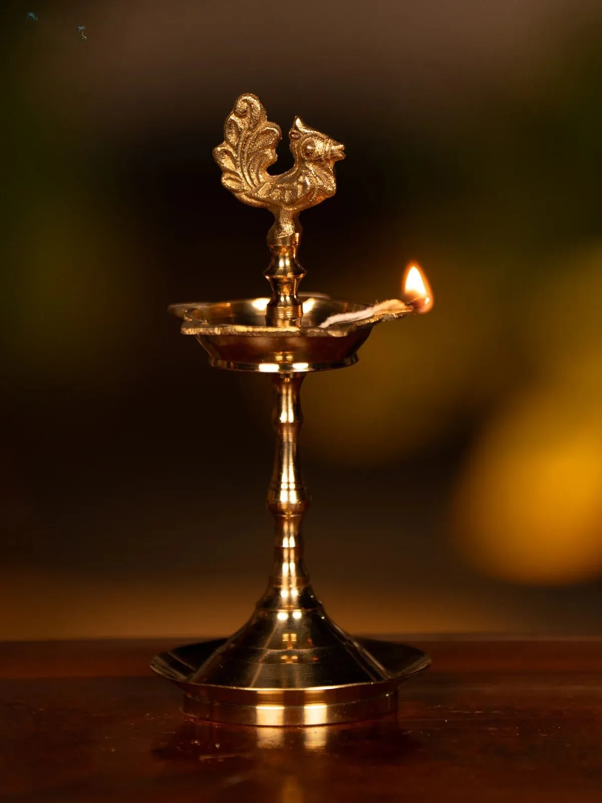 Brass Annapakshi Kuthu Vilakku - 6 inch - KK26115