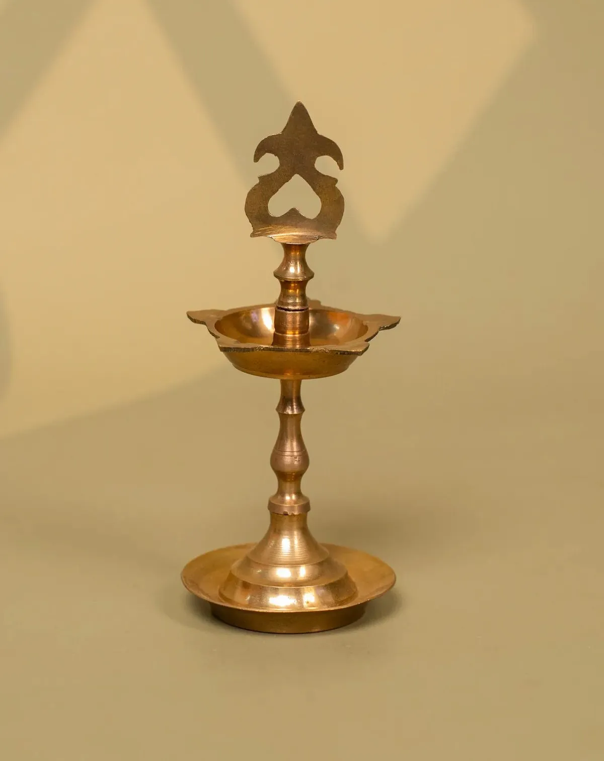 Brass 5-Face Vel Kuthu Vilakku - 5.6 Inch- 3E31121