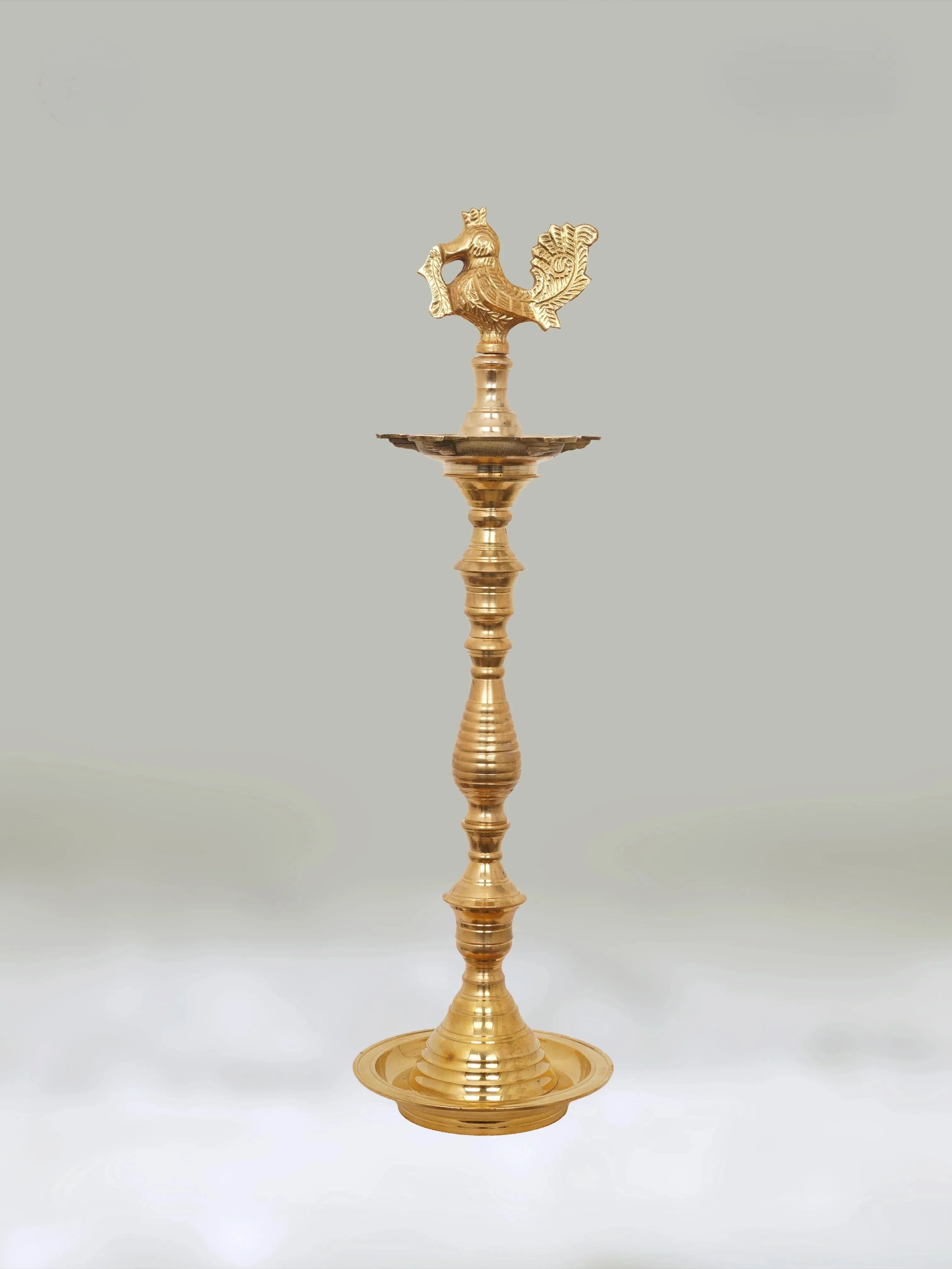 Brass Annam 5-Face Vel Kuthu Vilakku - 3E31173