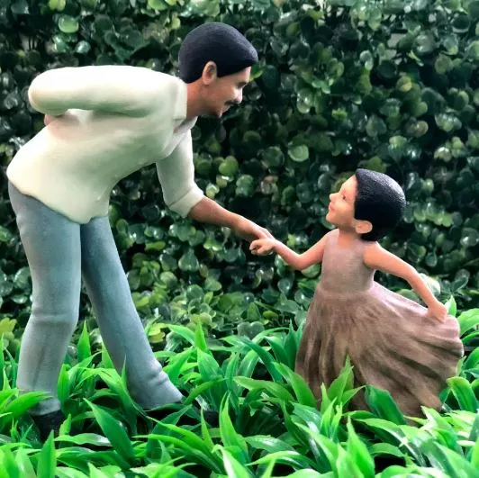 Dad & Daughter Miniature