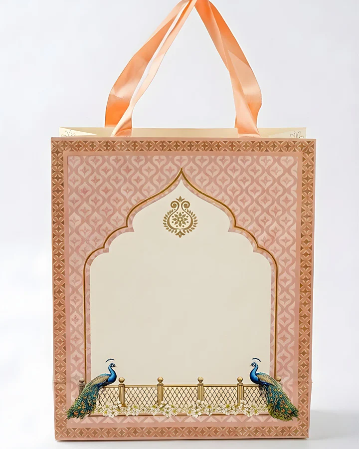 Peacock Design Paper Bag - 13x11 Inch