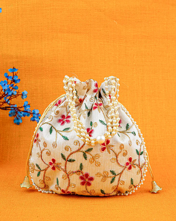 Potli Bag with Embroidery Design