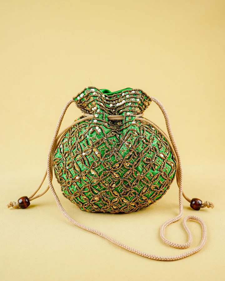 Potli Bags with Chamki Work - 8 inch