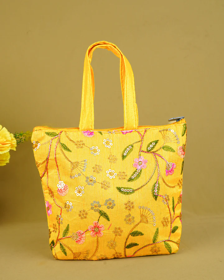 Designer Embroidery Handbag - 8 inch