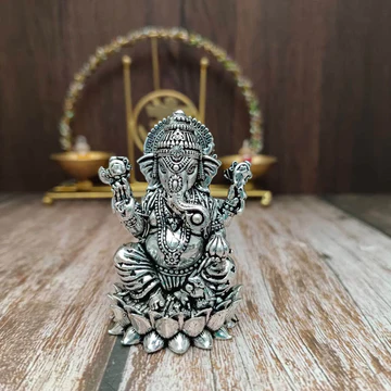 GS Antique Lotus Ganesh Idol