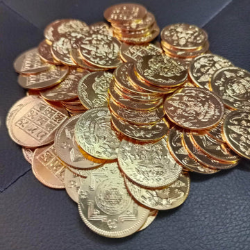 Lakshmi Pooja coins gold 108