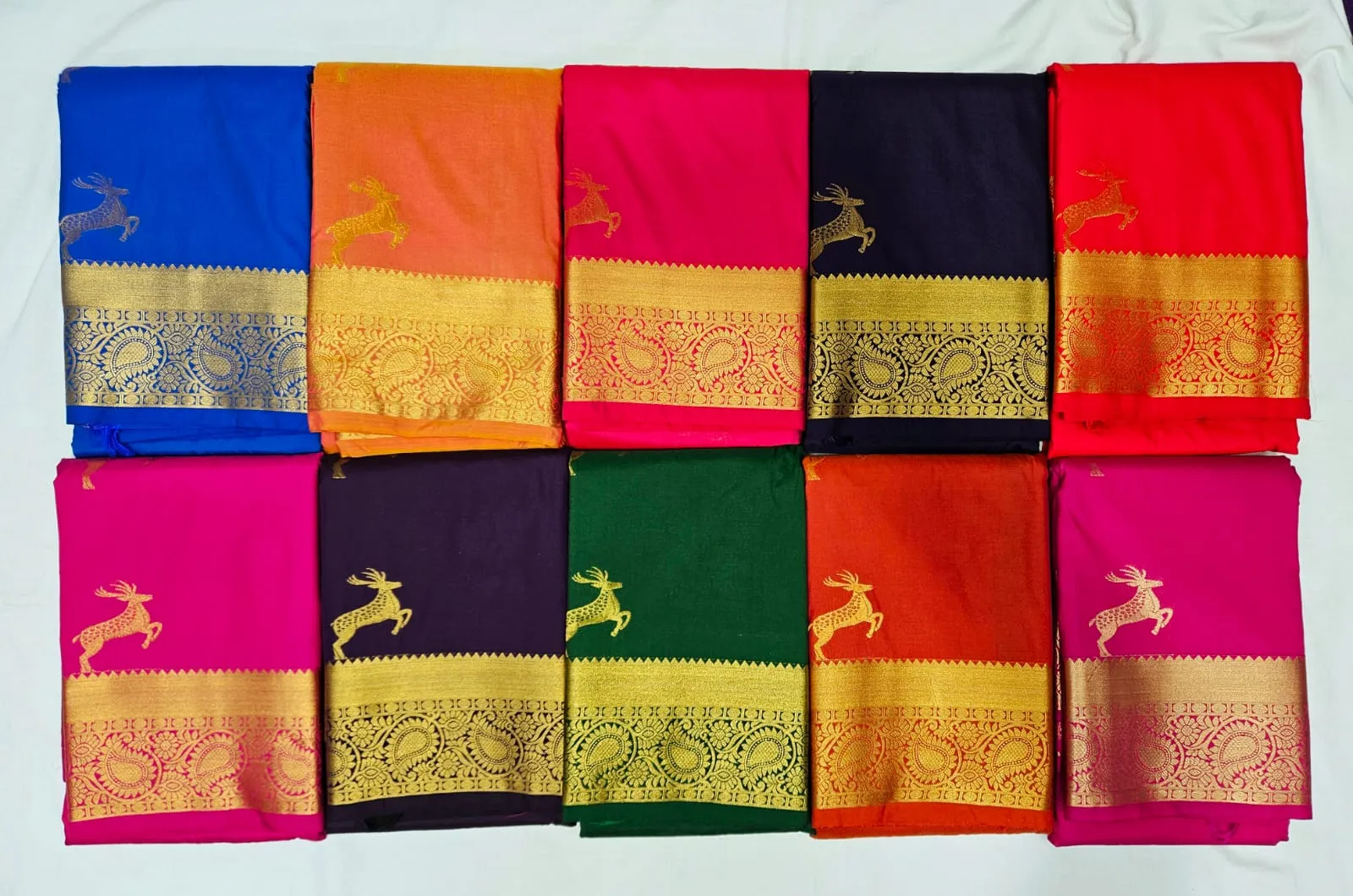 Purple Temple Border Silk Sarees