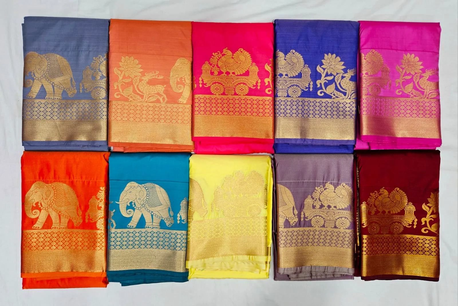 Grand Bridal Zari Border Saree Set