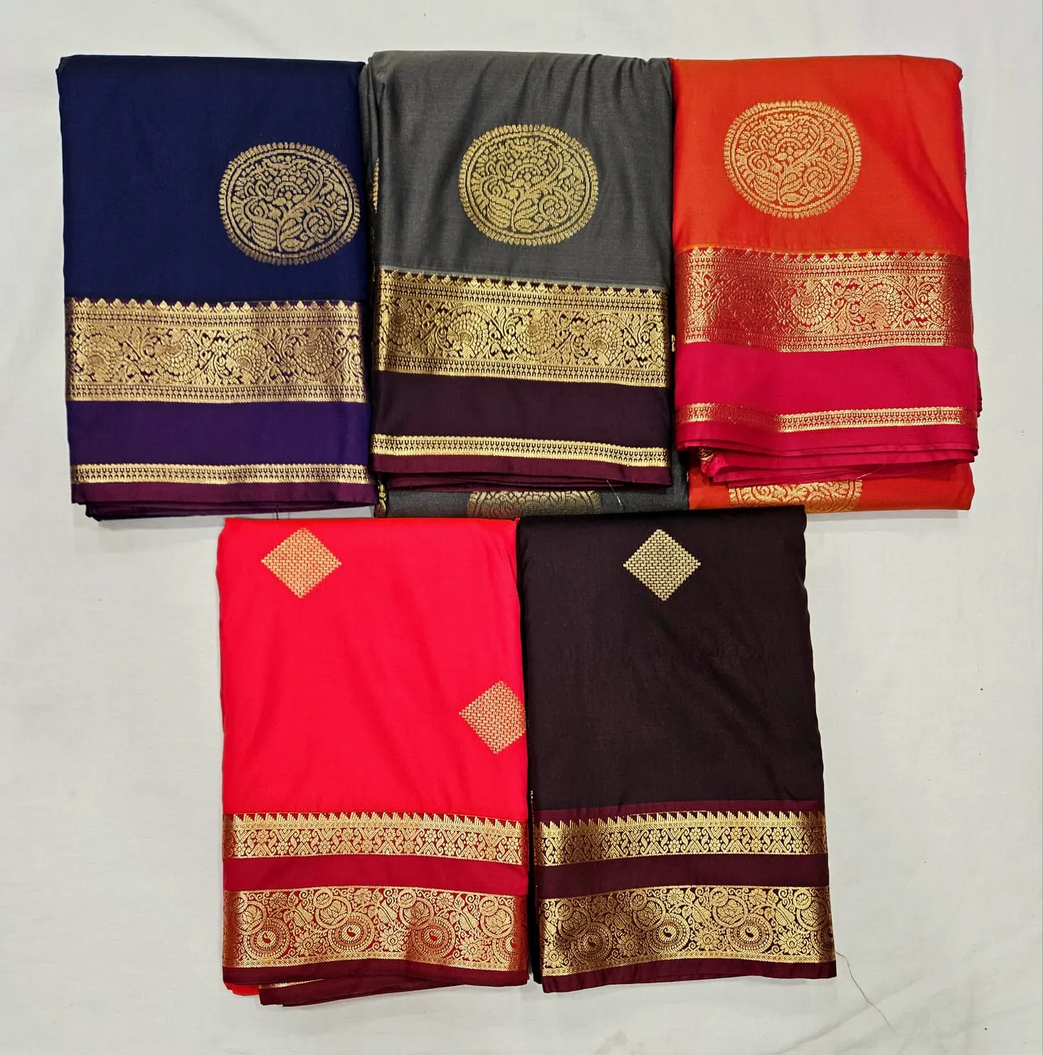 Navy Blue Bridal Silk Saree