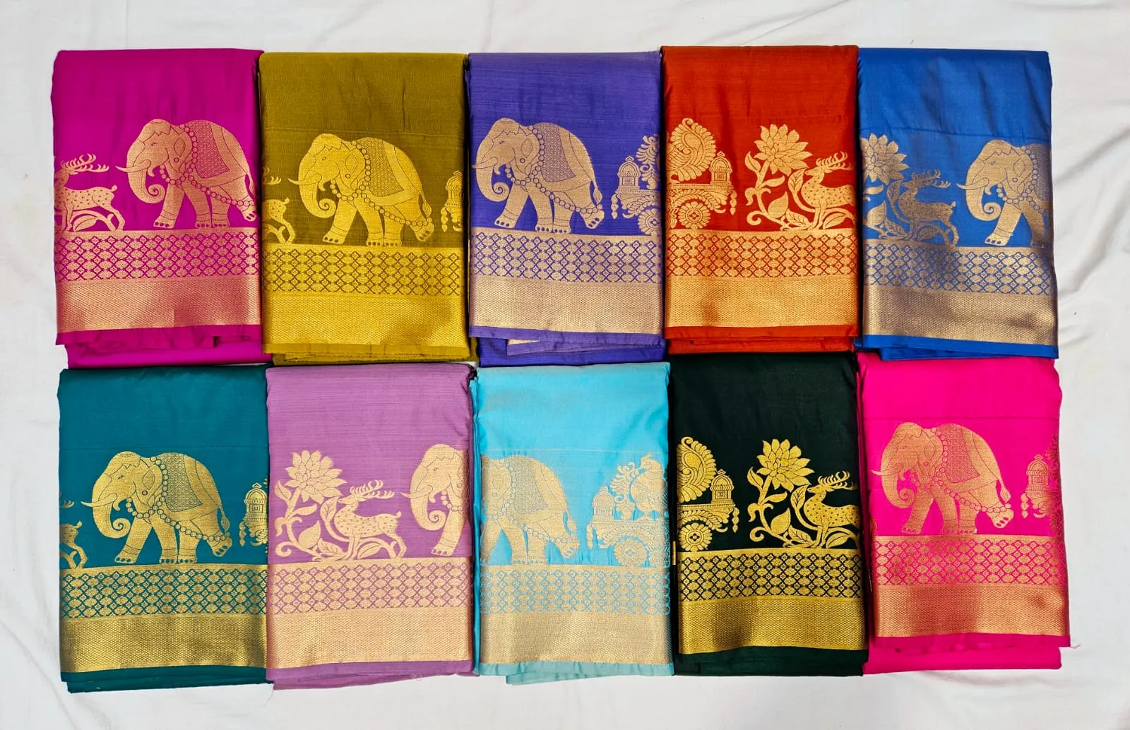 Multi Colour Wedding Silk Sarees