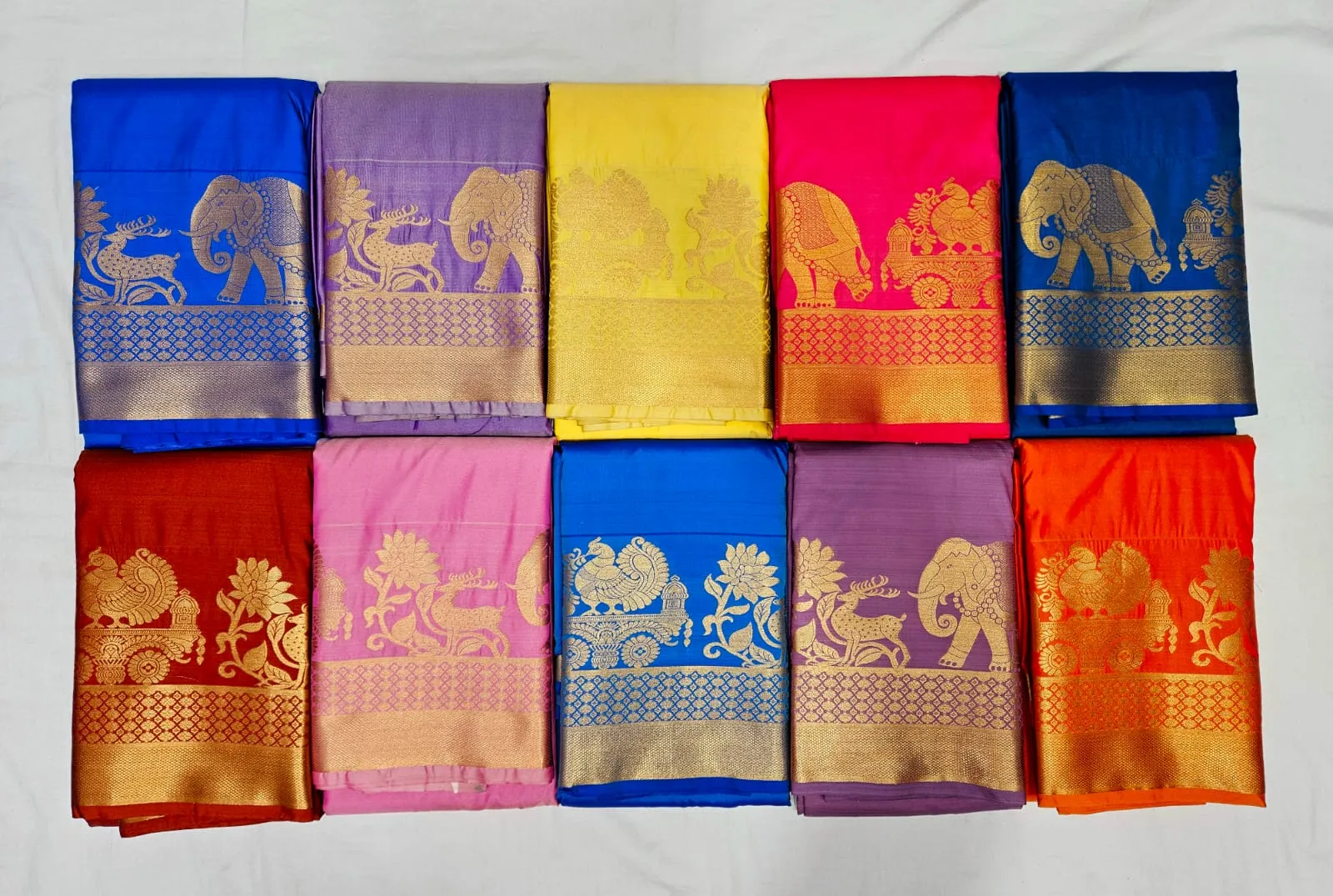 Antique Gold Zari Silk Sarees