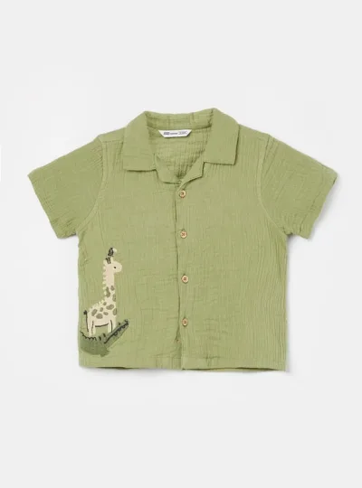 FAME FOREVER Boys Embroidered Shirt