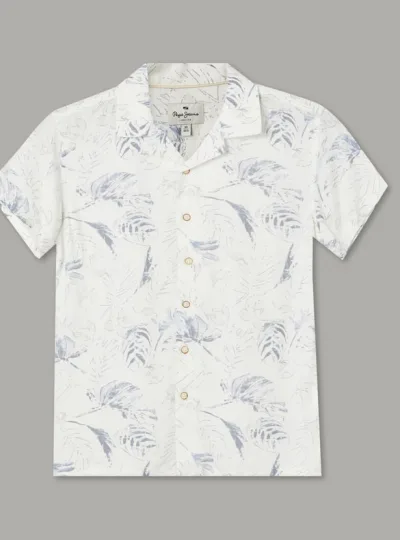 PEPE JEANS Boys Foliage Print Shirt