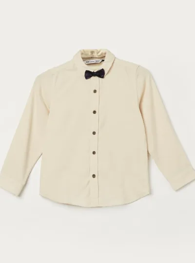 FAME FOREVER Boys Corduroy Shirt with Bow