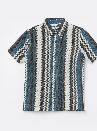 FAME FOREVER Boys Chevron Knit Shirt