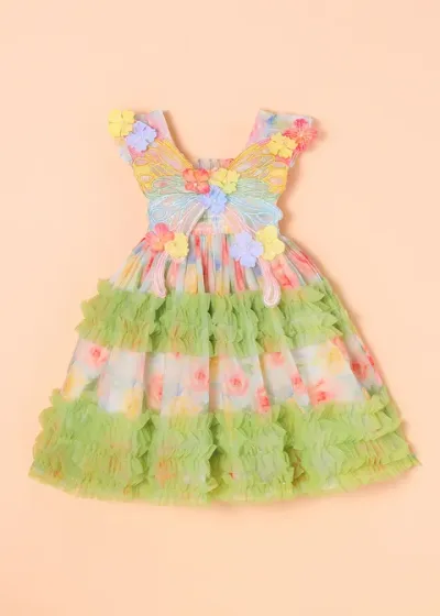 Butterfly Fringe Tier Party Dress