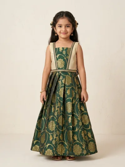 Green Brocade Minipattu