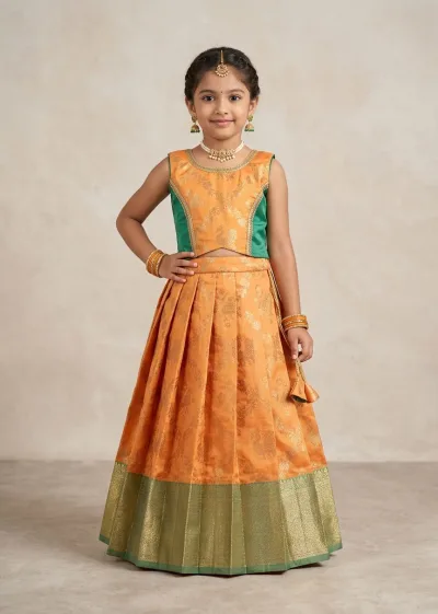 Mustard pink Designer Minipattu
