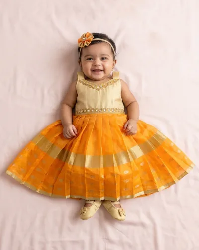 NB Aadhya Gold Yellow Minipattu