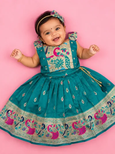 NB Mayuri Teal Minipattu