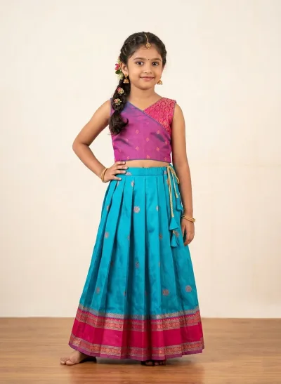 Magenta Teal Designer Minipattu