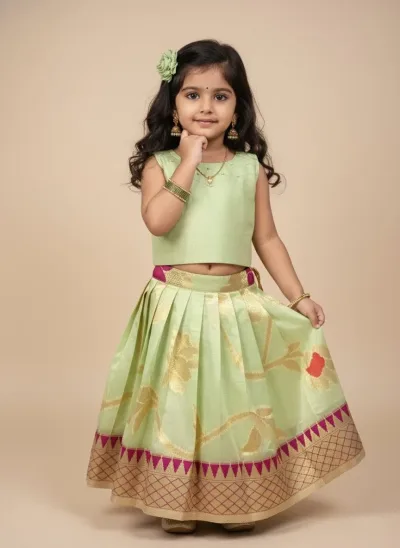 Pista Green Designer Minipattu