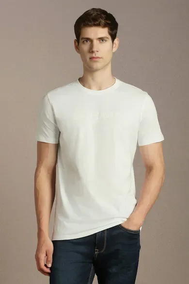 Men White Graphic Print Crew Neck T-shirt