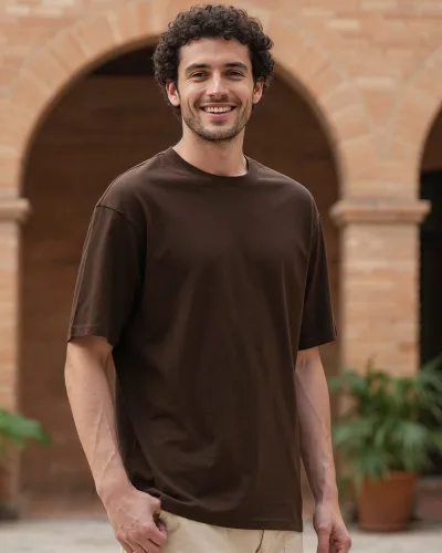 Men's Brown Oversized T-shirt