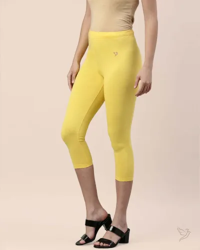 Cotton Capri Legging Mari Gold