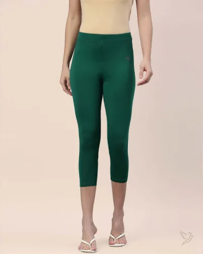 Cotton Capri Legging New Leaf