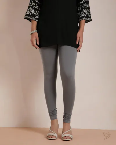Cotton Churidar Legging Anthrazite Grey