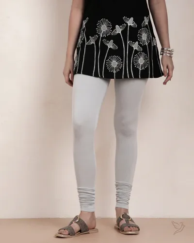 Cotton Churidar Legging Polar Smoke