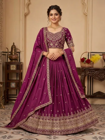 Blur Floral Festive Lehenga