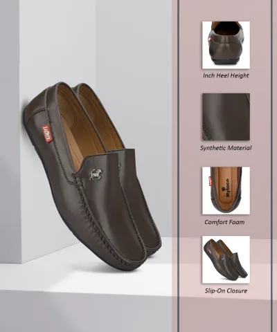 Brown Slip-On Formal Loafers