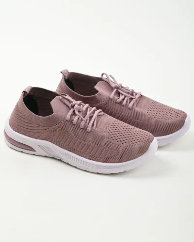 Light Purple Mesh Walking Casual Shoes