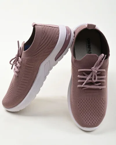Light Purple Mesh Walking Casual Shoes
