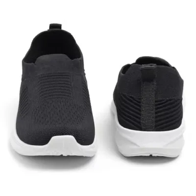 Black Slip-On Comfort Canvas Casual Shoes