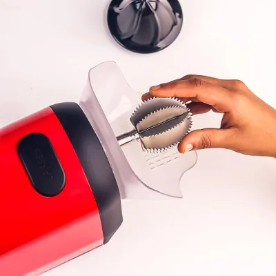 Brewine 2-in-1 Coconut Scraper & Citrus Juicer with Dual Speed Settings, Cooling Fan for Ventilation, Stainless Steel Scraping Blade  200 Watts